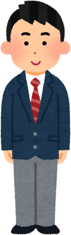 Illustration of Male Student in Winter School Uniform