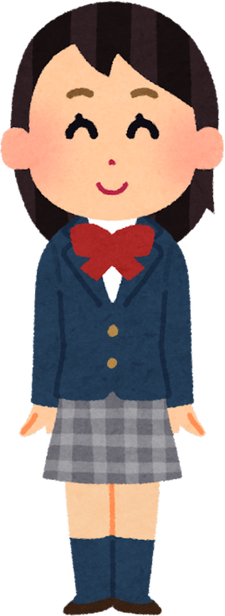 Illustration of Smiling Girl in School Uniform